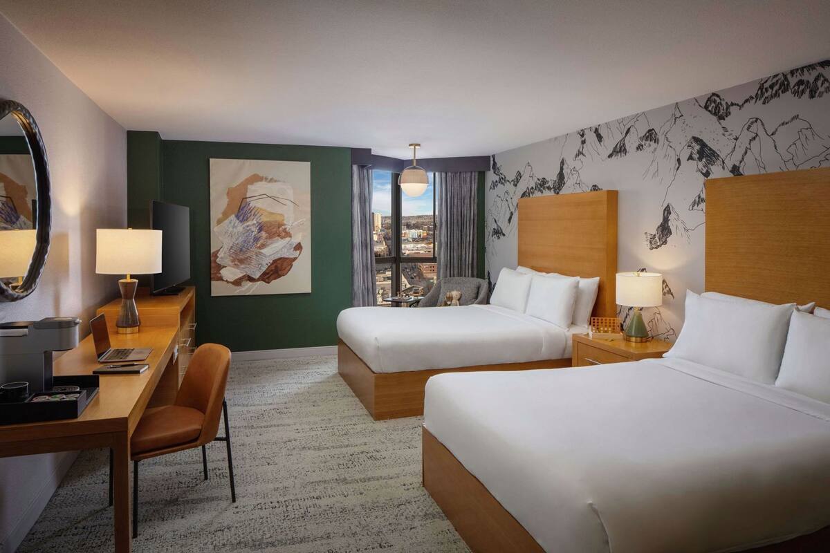 Premium bedding, down comforters, in-room safe, desk