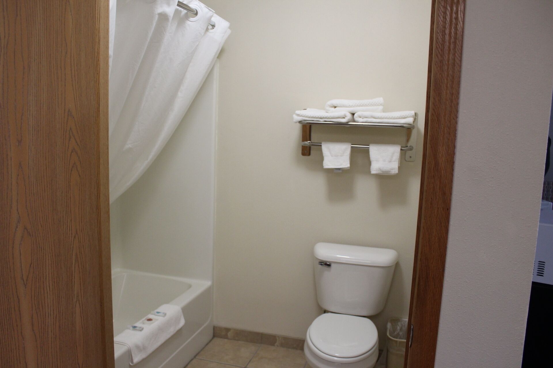 淋浴/盆浴组合、免费洗浴用品、吹风机、毛巾