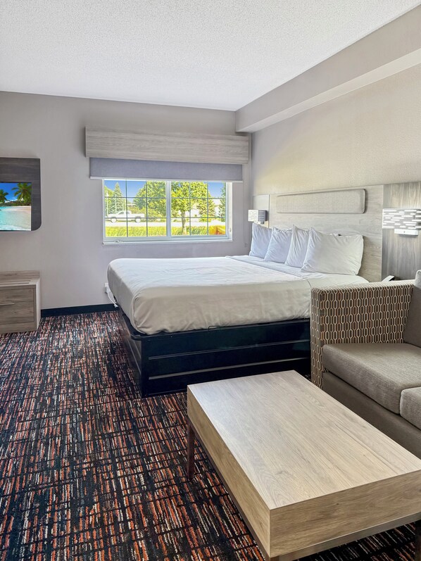 Premium bedding, desk, blackout curtains, iron/ironing board - Reston Inn & Suites (Spencer)