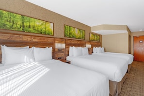 Standard Room, Multiple Beds, Non Smoking, Refrigerator & Microwave (1st Floor) | Pillow-top beds, desk, laptop workspace, blackout curtains