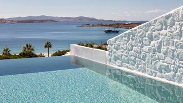 Superior-Suite, eigener Pool, Meerblick | 1 Schlafzimmer, hochwertige Bettwaren, Minibar, Zimmersafe