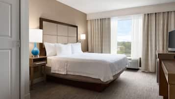 Individually furnished, desk, blackout drapes, iron/ironing board