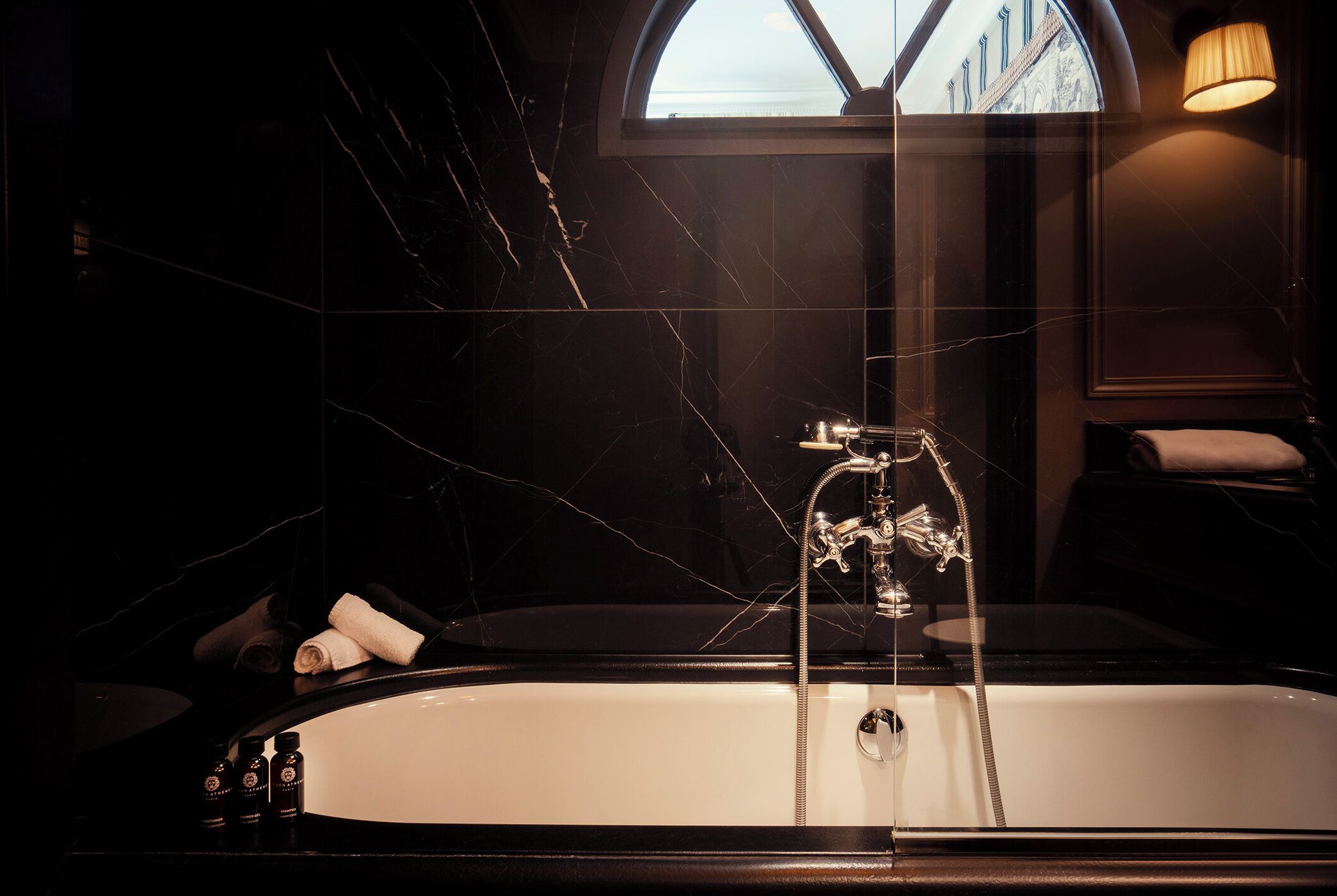 superior double room | bathroom | designer toiletries, hair dryer, bathrobes, slippers