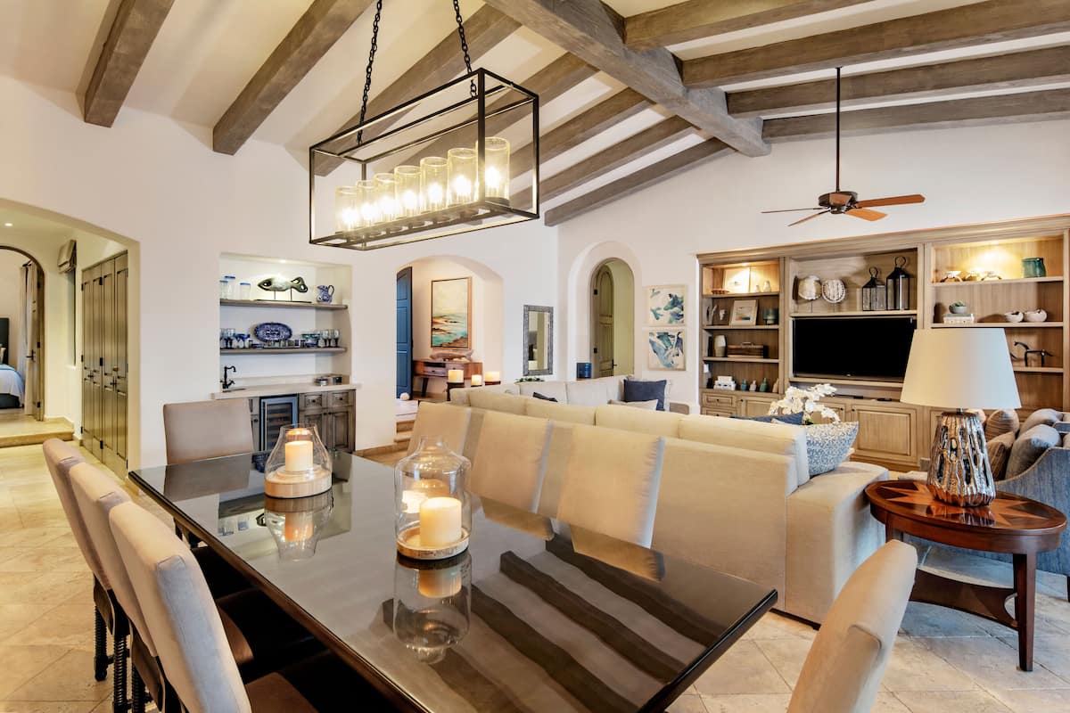 Room, Multiple Beds, Hot Tub (Hacienda with Pool) | Living area | LCD TV, DVD player, pay movies