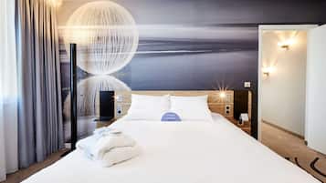 1 chambre, literie hypoallergénique, minibar