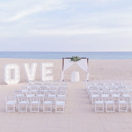 Outdoor wedding area