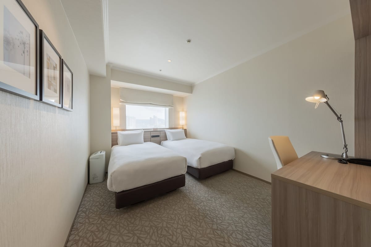 Minibar, desk, laptop workspace, soundproofing