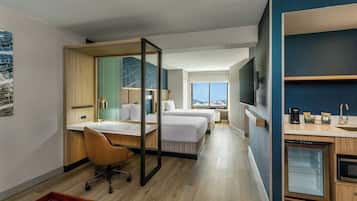 Room, Multiple Beds, Smoking (View) | Premium bedding, in-room safe, desk, laptop workspace