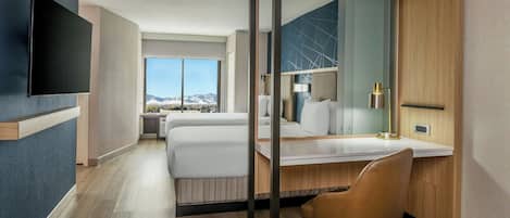 Room, Multiple Beds, Smoking (View) | Premium bedding, in-room safe, desk, laptop workspace