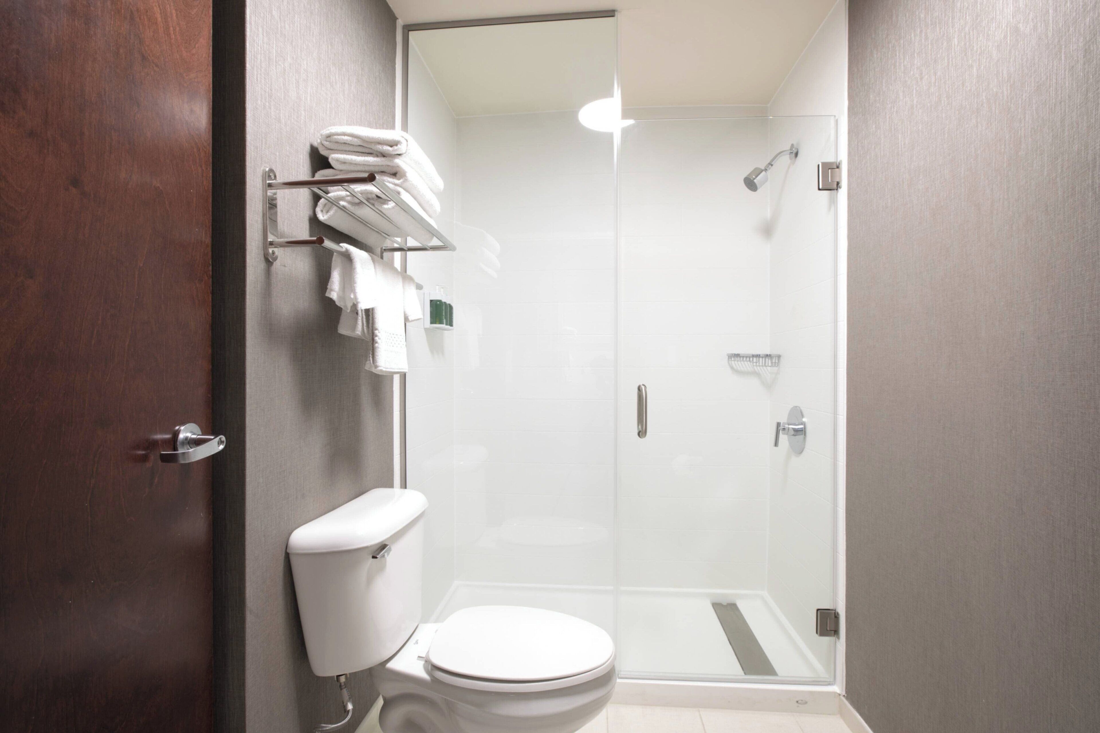 free toiletries, hair dryer, towels