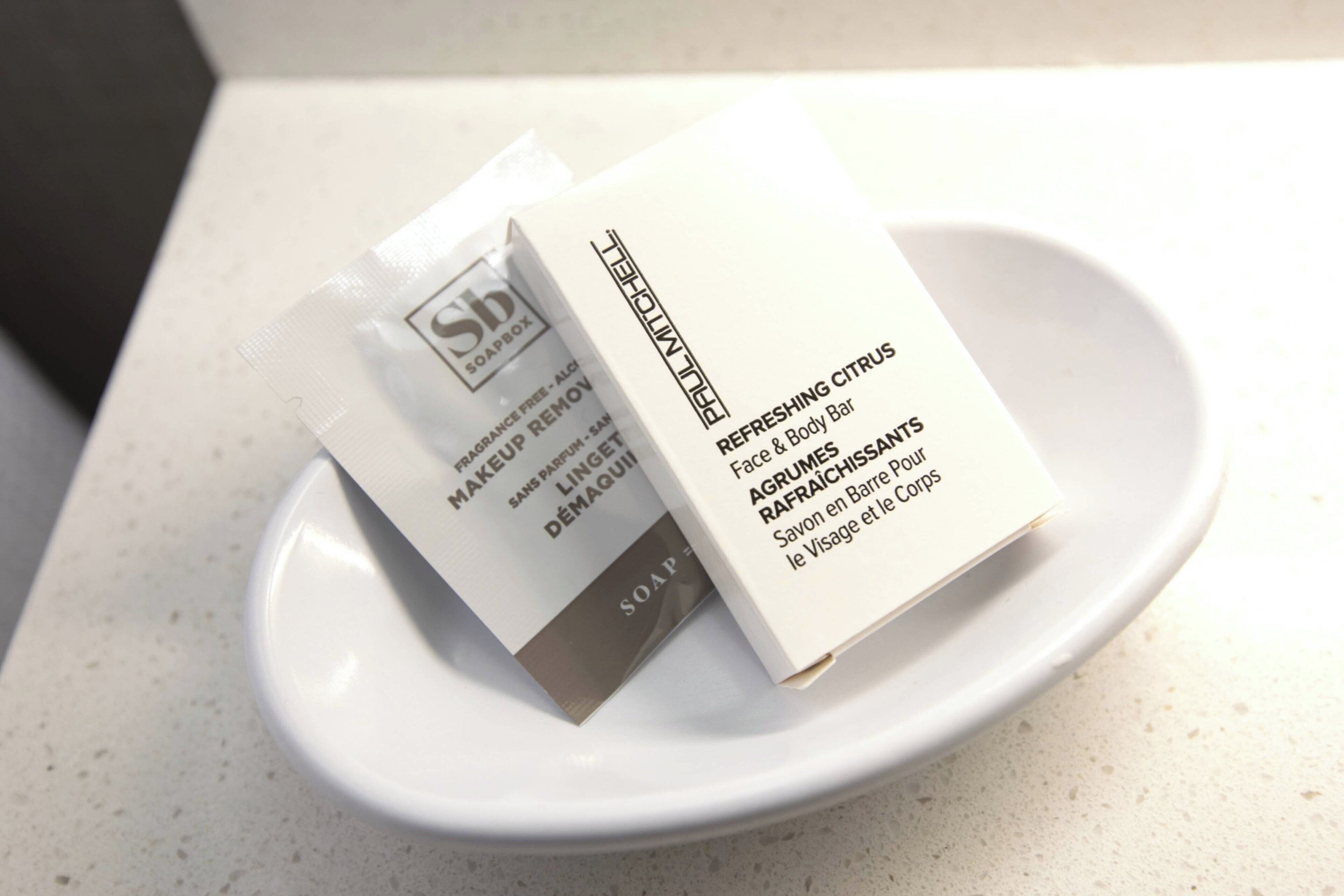 free toiletries, hair dryer, towels