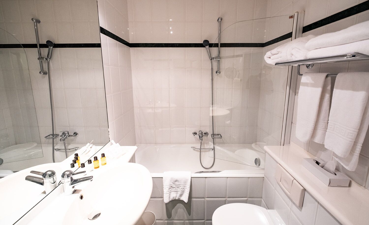 free toiletries, hair dryer, dressing gowns, slippers