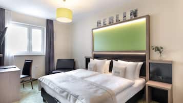 Allergikerbettwaren, Zimmersafe, Schreibtisch, schallisolierte Zimmer