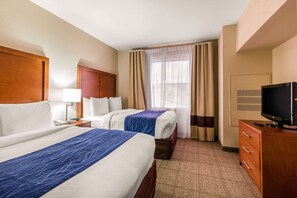 Premium bedding, down comforters, in-room safe, desk