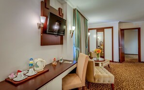 Suite, 1 King Bed (View) | Minibar, in-room safe, desk, iron/ironing board