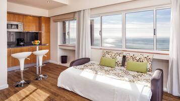 Studio, Sea View | Private kitchenette | Fridge, microwave, stovetop, coffee/tea maker