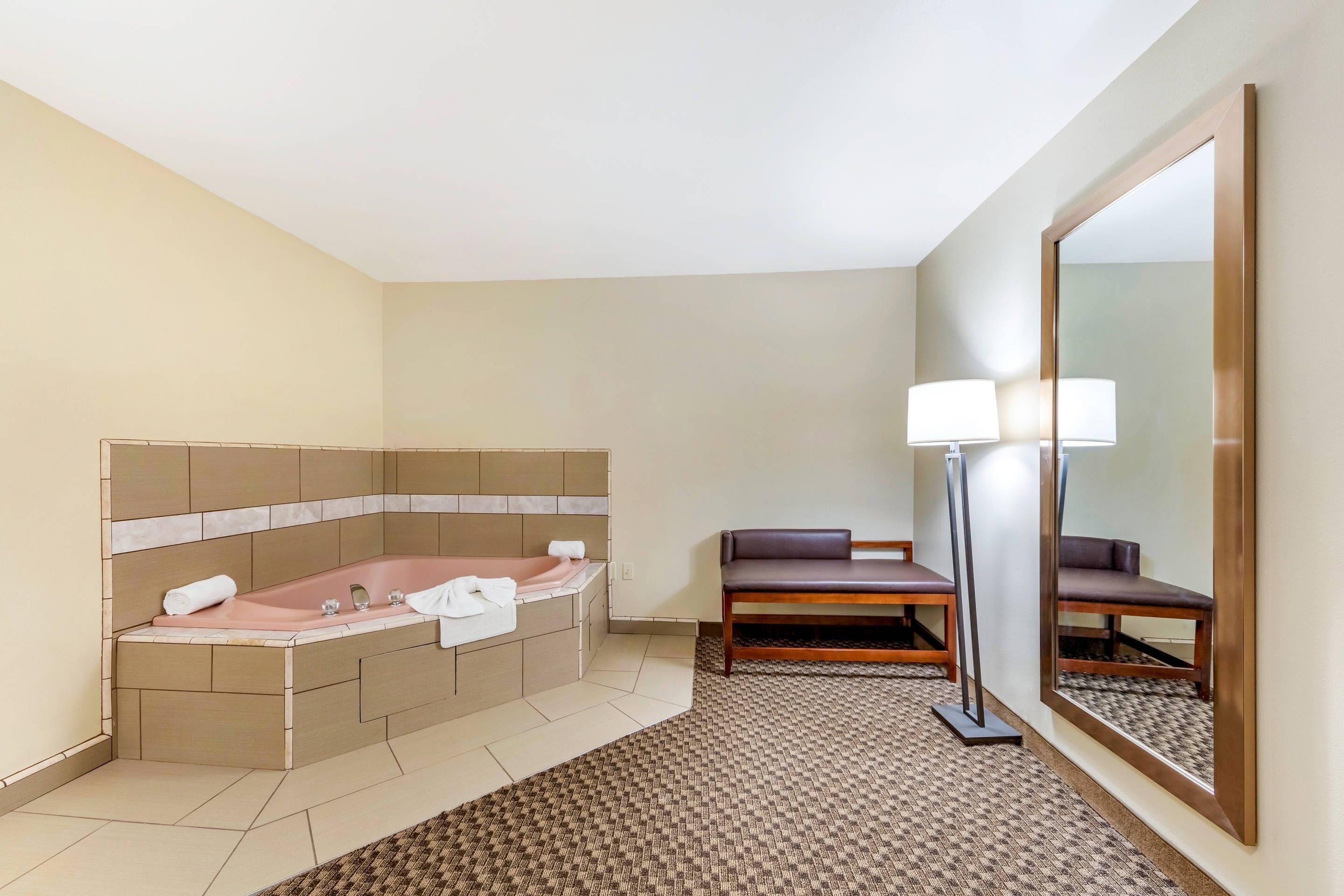 In-room safe, desk, laptop workspace, blackout curtains