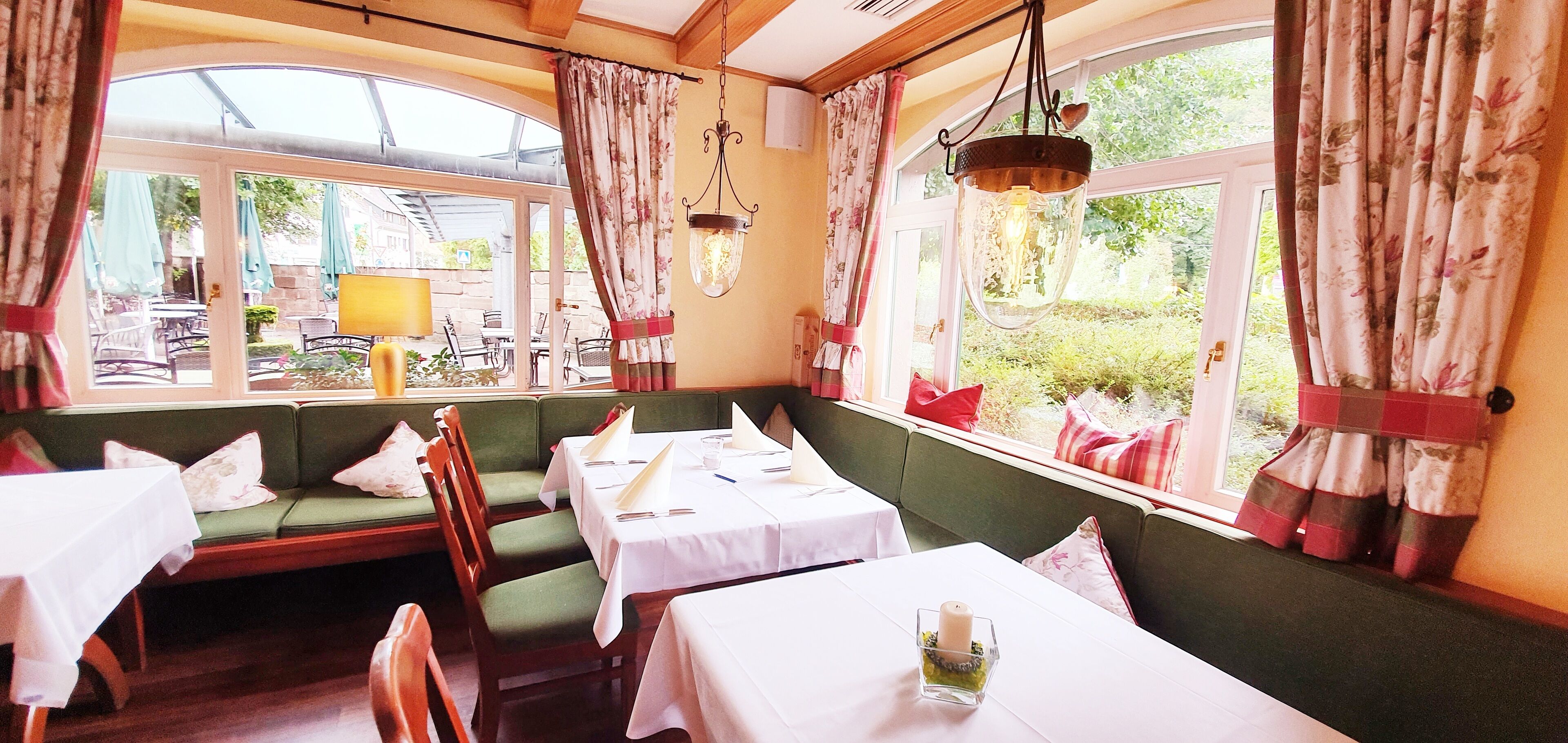 breakfast, lunch served; modern european cuisine, al fresco dining