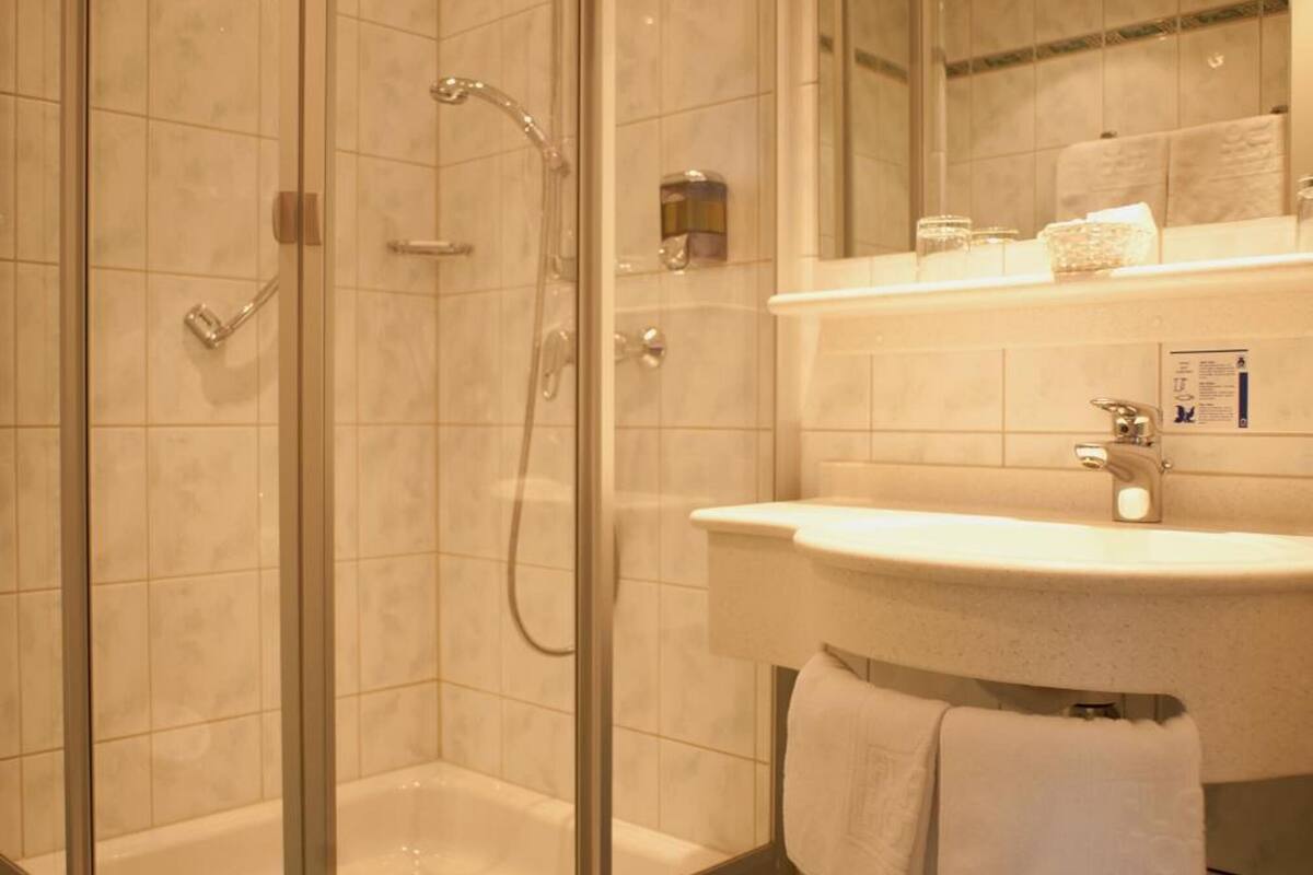 free toiletries, hair dryer, bathrobes, towels