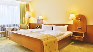 Double Room | Premium bedding, minibar, in-room safe, desk