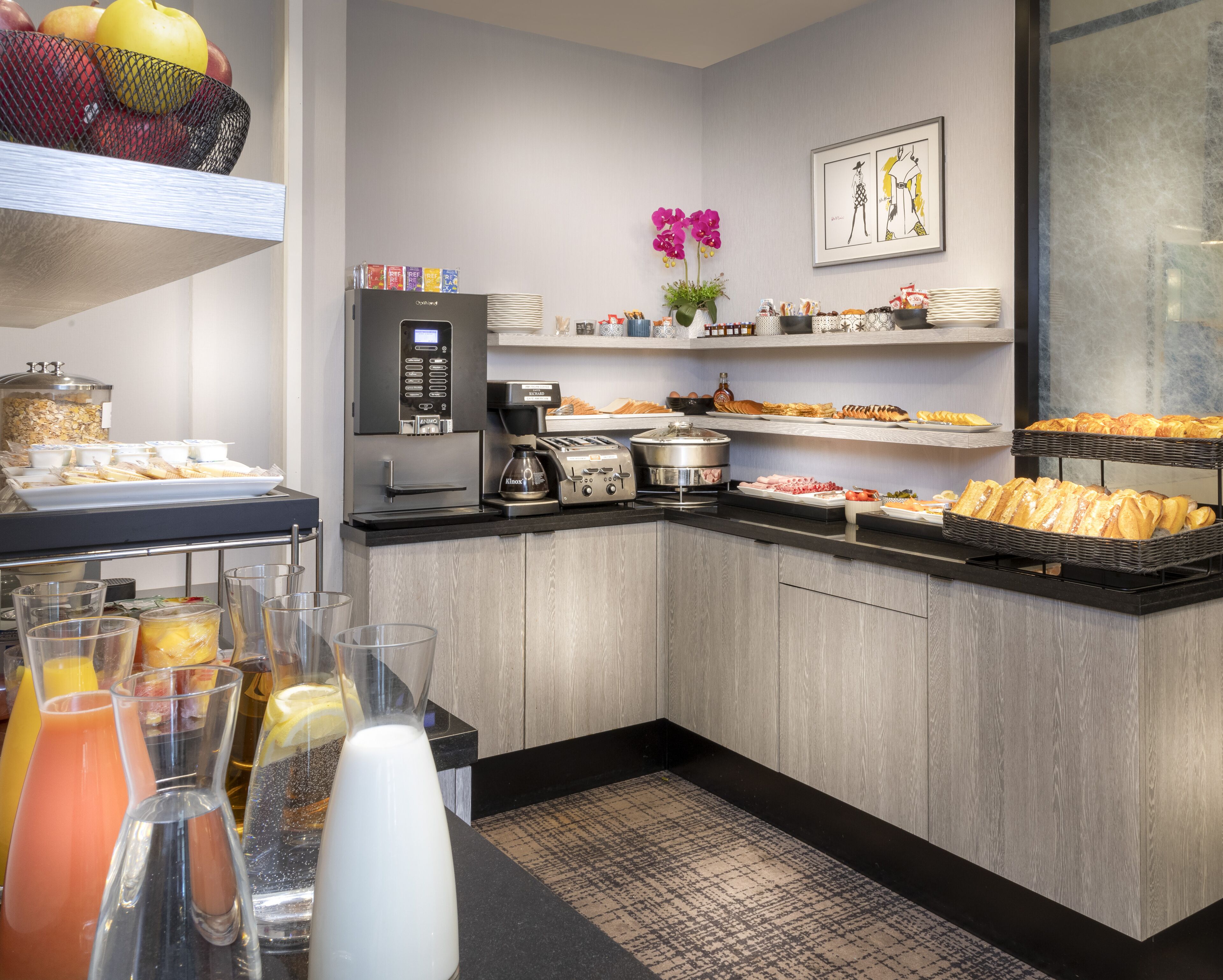 daily buffet breakfast (eur 17 per person)