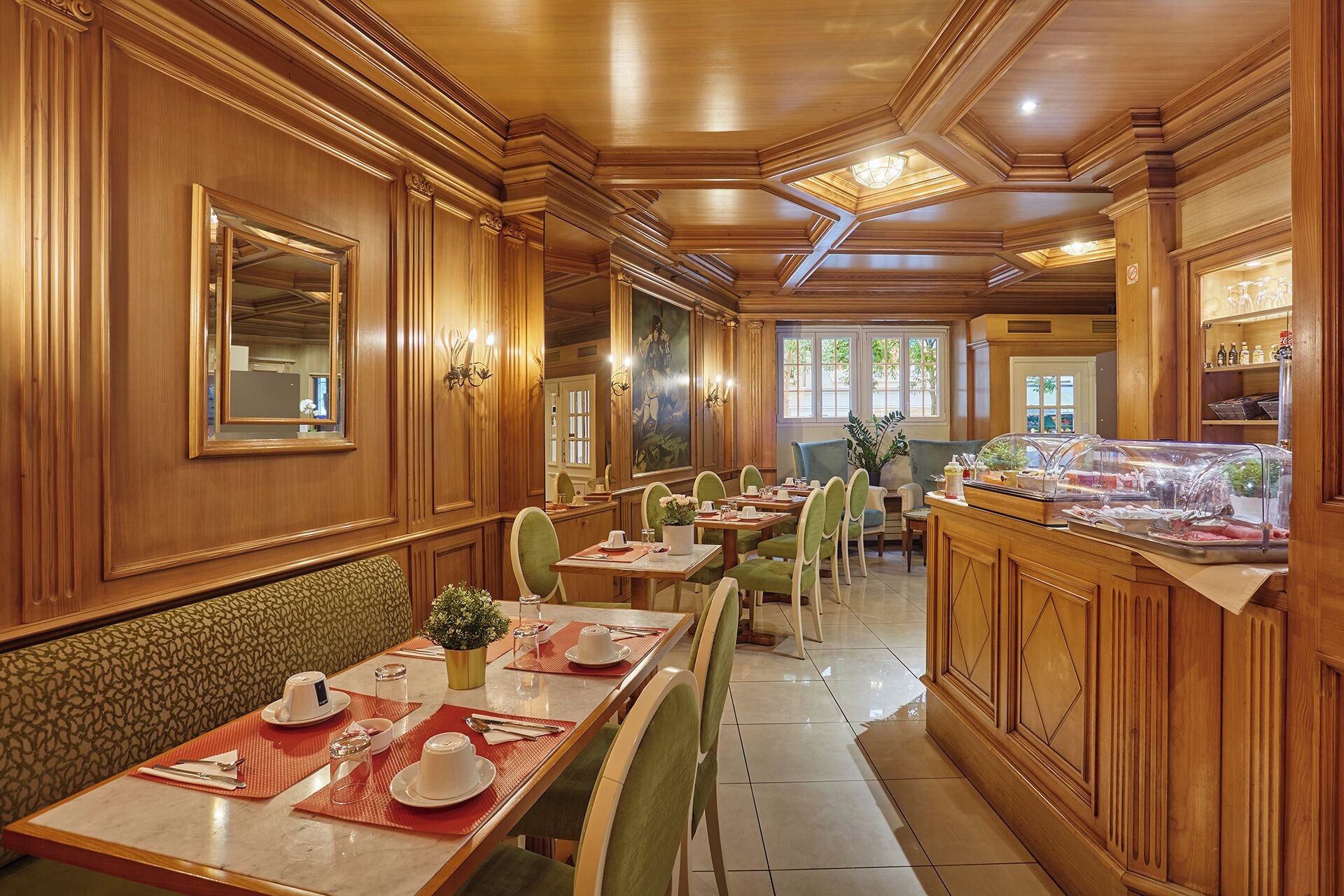 daily buffet breakfast (eur 14 per person)