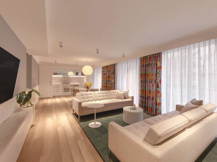 Apartment, 3 Bedrooms | In-room safe, desk, blackout drapes, iron/ironing board