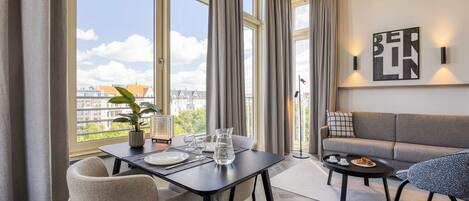 Executive Apartment, 1 Bedroom | Living area | 81-cm flat-screen TV with digital channels, TV