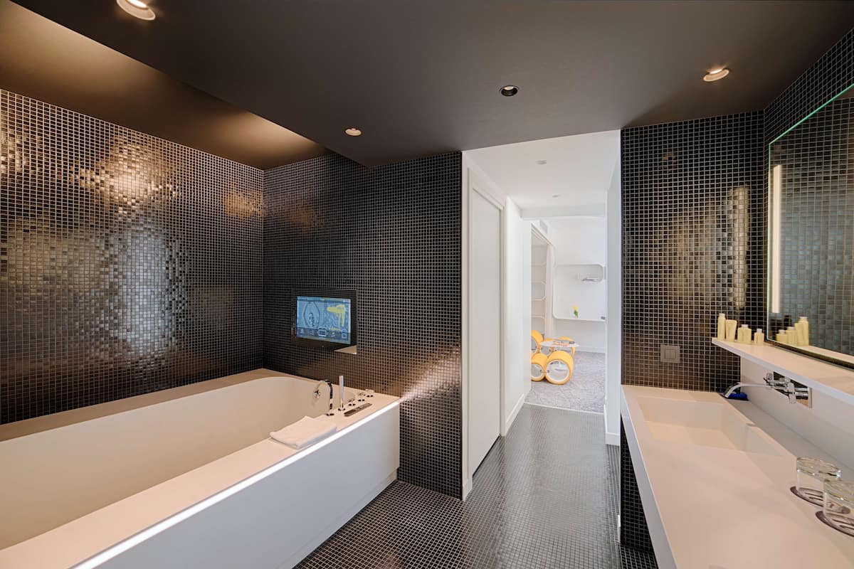 shower, rainfall showerhead, eco-friendly toiletries, hair dryer