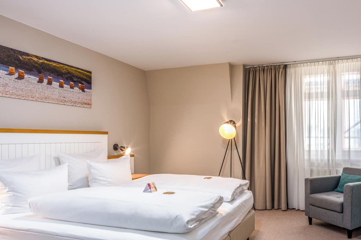 Ropa de cama hipoalergénica y minibar