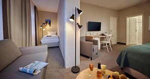 Hypo-allergenic bedding, minibar, in-room safe, desk