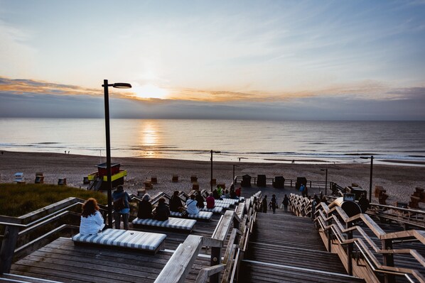 Nära stranden och strandhanddukar