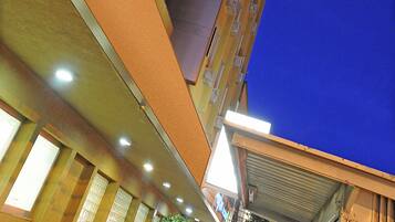 Hotel Santander features a modern architectural style with a flat roof and large windows.