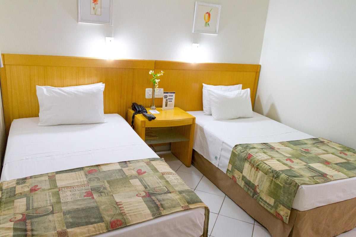 Desk, blackout curtains, free WiFi, bed sheets