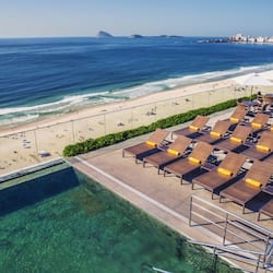 Outdoor pool, open 8 AM to 8 PM, pool umbrellas, sun loungers