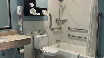 Free toiletries, hair dryer