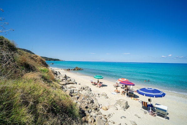 Navette gratuite vers la plage, chaises longues, parasols
