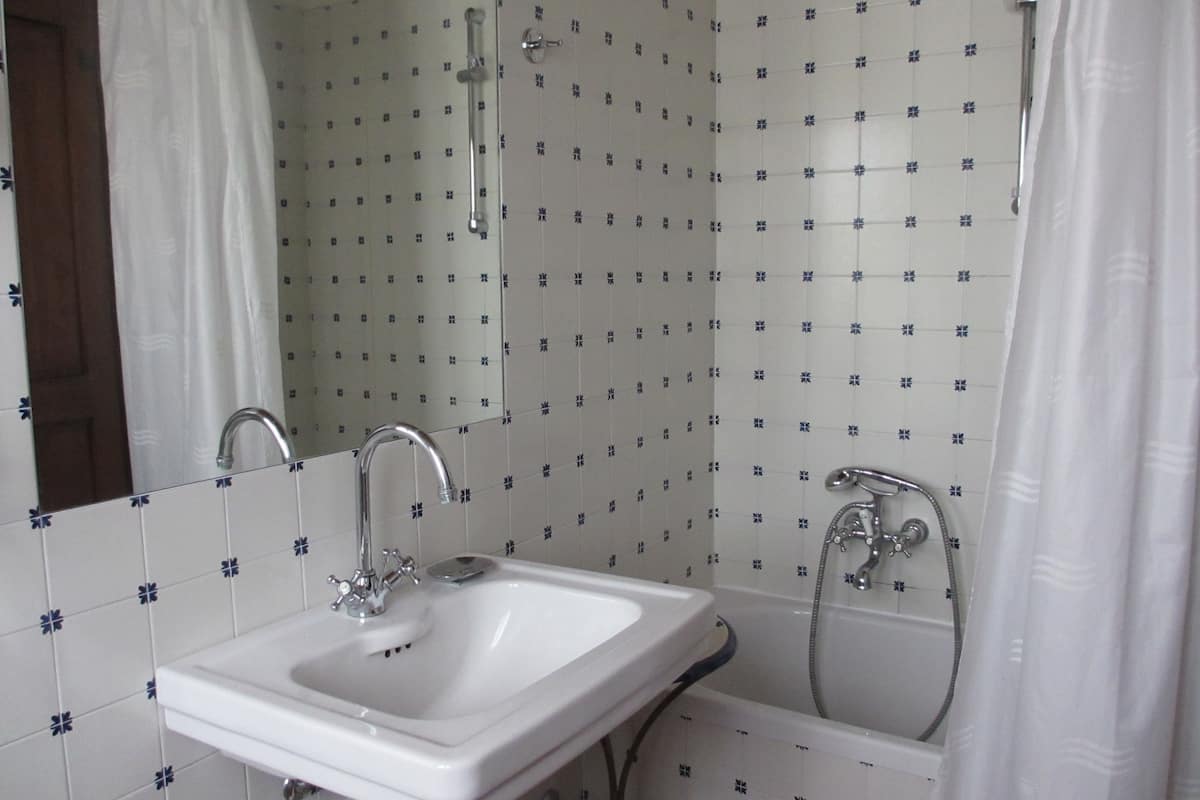 deep-soaking bathtub, free toiletries, hair dryer, bidet