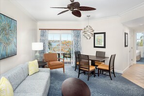 Deluxe Villa, 1 Bedroom, Kitchen | Living area | 43-inch flat-screen TV with cable channels, TV - Harborside Resort & Vacation Rentals at Atlantis (Paradise Island)