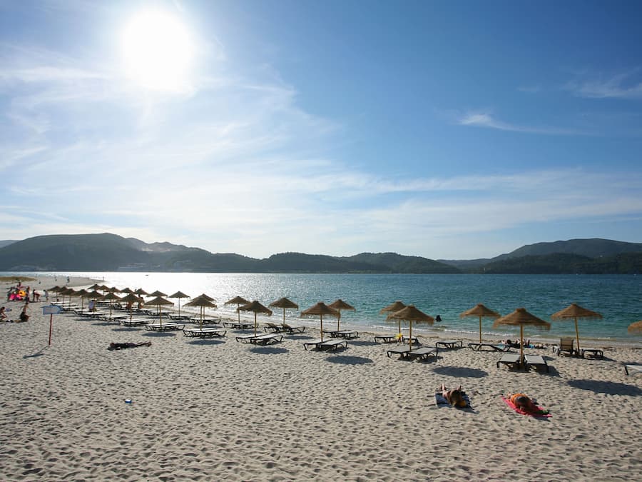 On the beach, white sand, beach bar