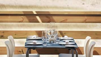 On the beach, beach bar