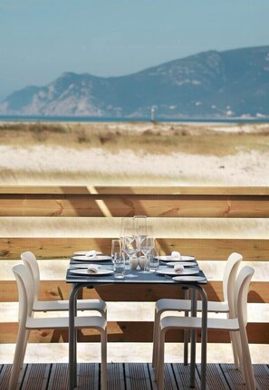 On the beach, beach bar