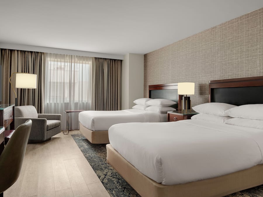 Premium bedding, pillow-top beds, in-room safe, desk