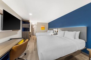 Room, 2 Queen Beds, Non Smoking (Upgrade) | Premium bedding, pillowtop beds, blackout drapes, iron/ironing board - Comfort Inn Fontana (Fontana)