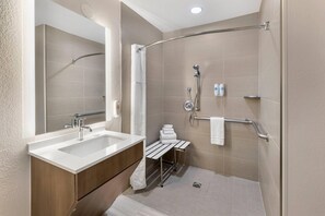 Room, 1 Queen Bed, Accessible, Non Smoking | Premium bedding, pillowtop beds, blackout drapes, iron/ironing board - Comfort Inn Fontana (Fontana)