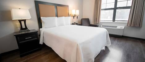 Laptop workspace, iron/ironing board, WiFi (free), bed sheets