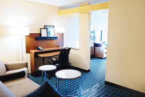 Suite, 1 King Bed, Non Smoking | Living room | LED TV