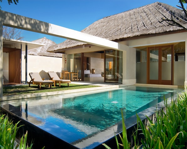 Deluxe One Bedroom Private Pool Villa | Premium bedding, in-room safe, desk, blackout drapes