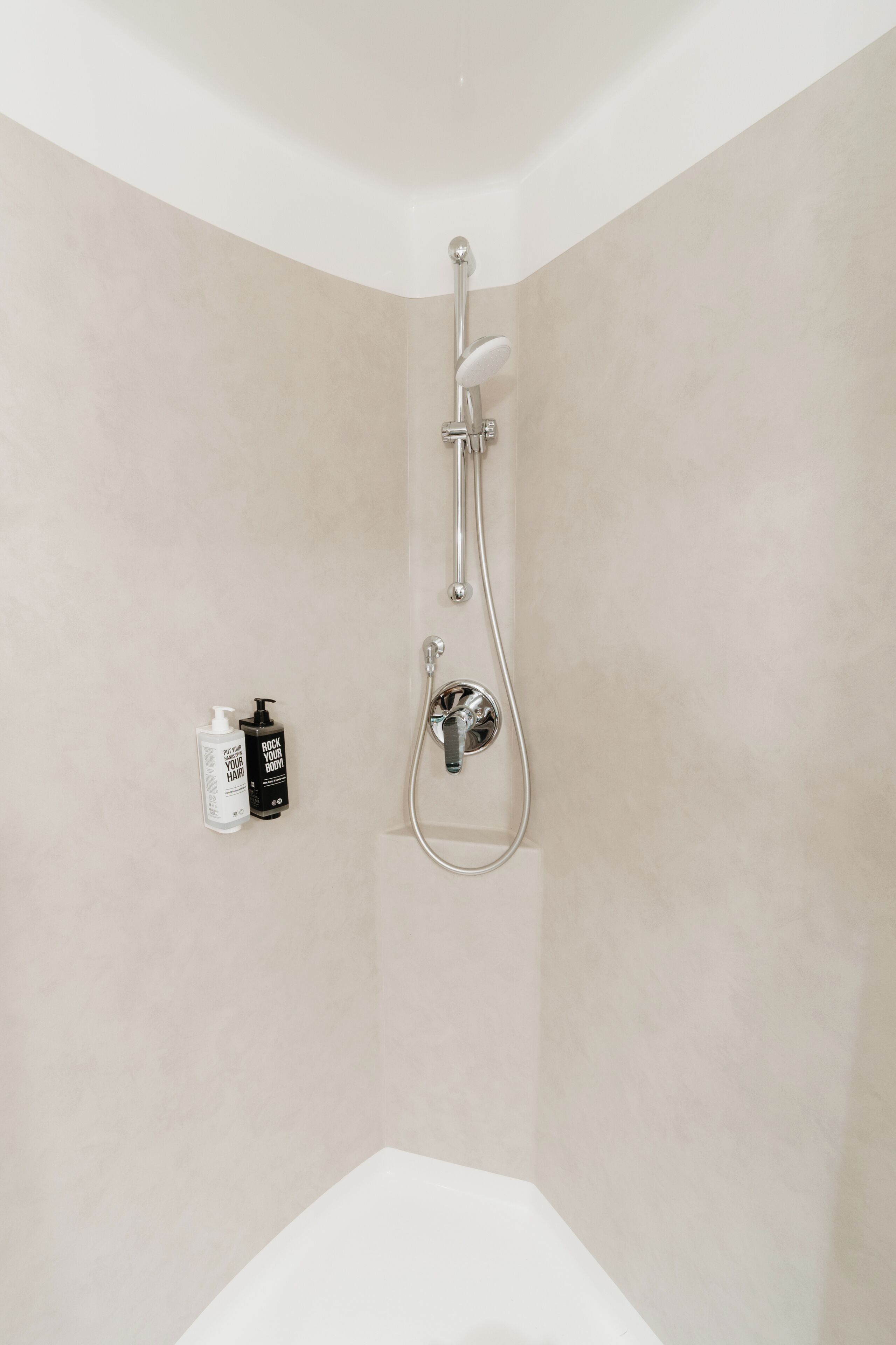 shower, eco-friendly toiletries, hair dryer, towels