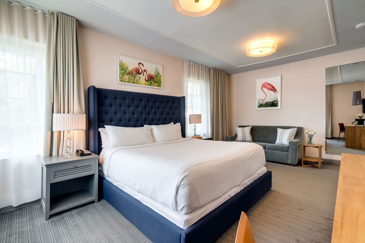 Suite Junior, 1 très grand lit, vue sur le parc | Draps en coton égyptien, literie de qualité, couette en duvet